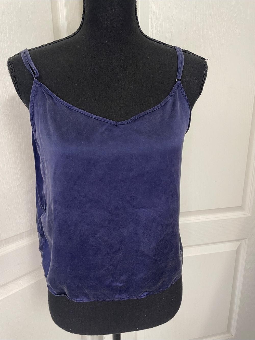 Motf pure silk simple camisole dark navy L office suit business